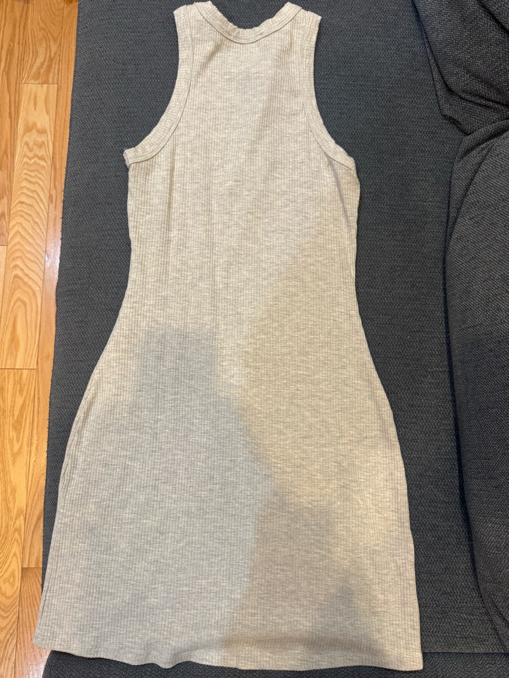 Reformation Grey Ribbed Mini Dress - Picture 2 of 2